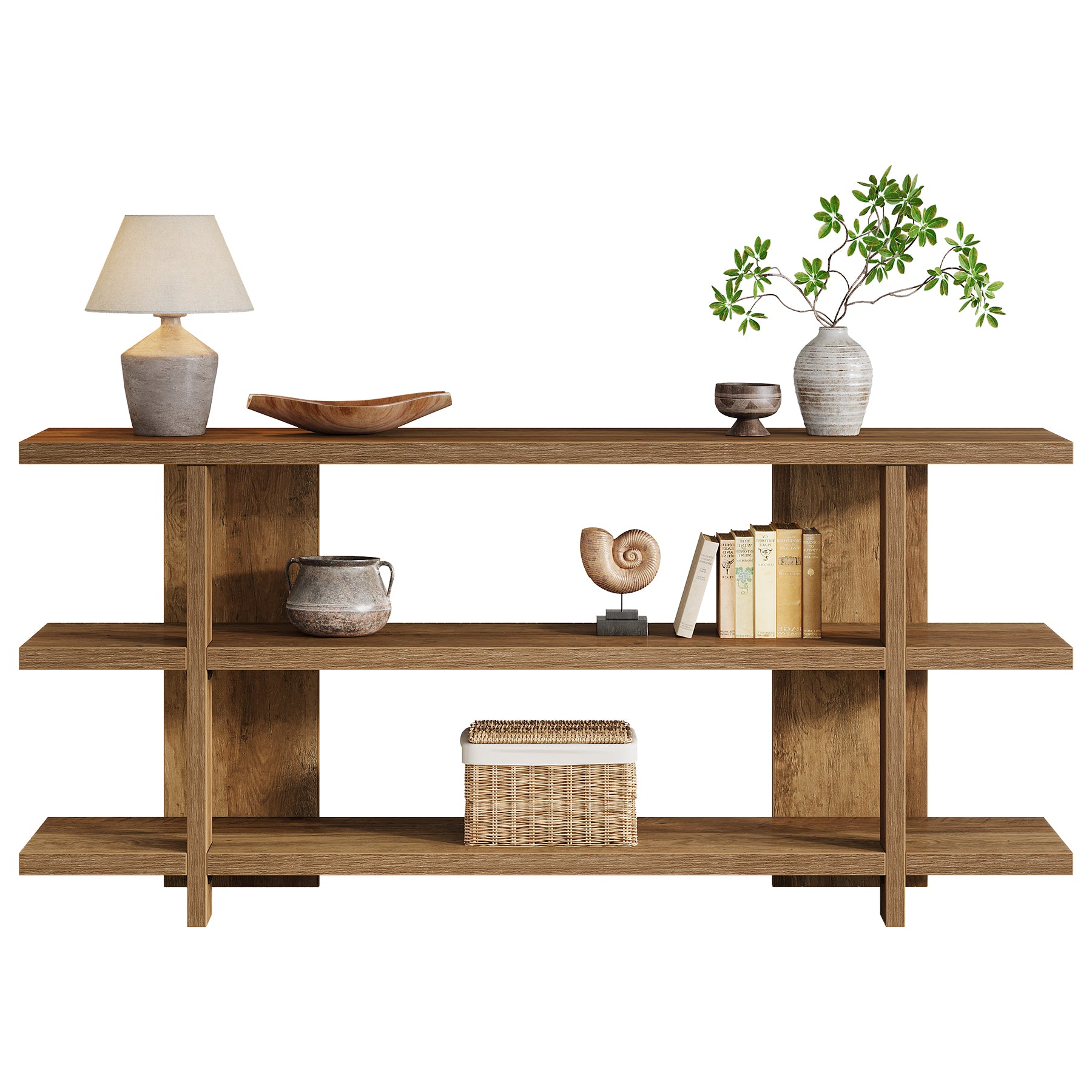 Tribesigns Consoletafel 160 cm met 3-laags Opbergruimte