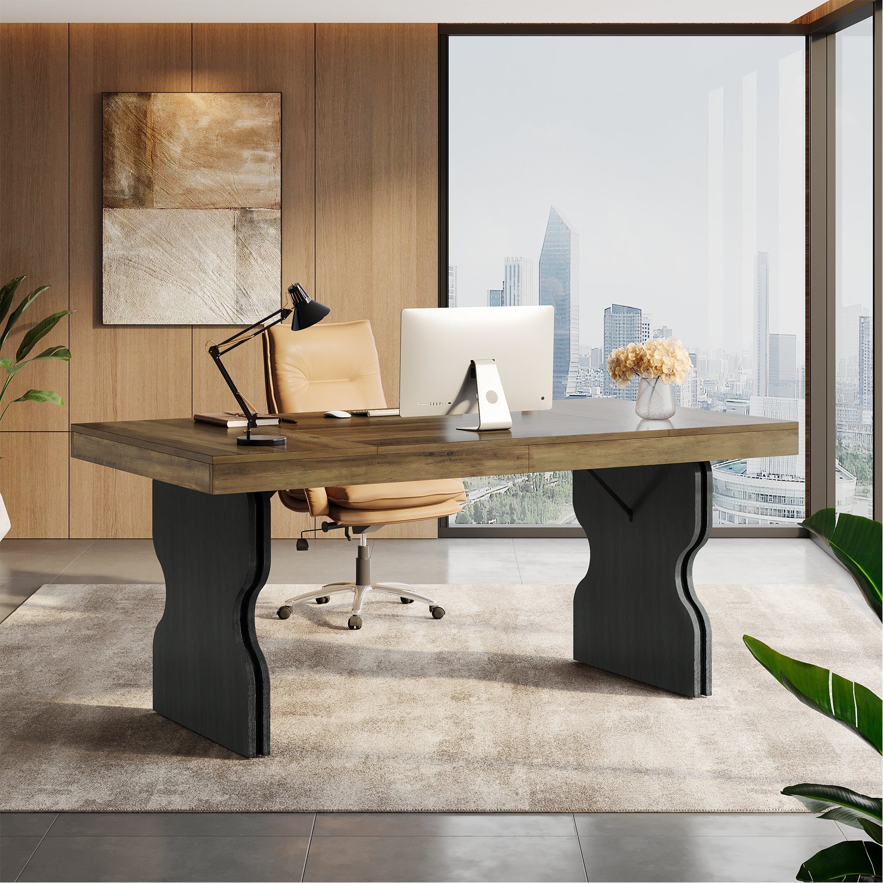 160 cm Directiebureau voor Thuiswerk, Landelijk Bureau met Zandloperpoten