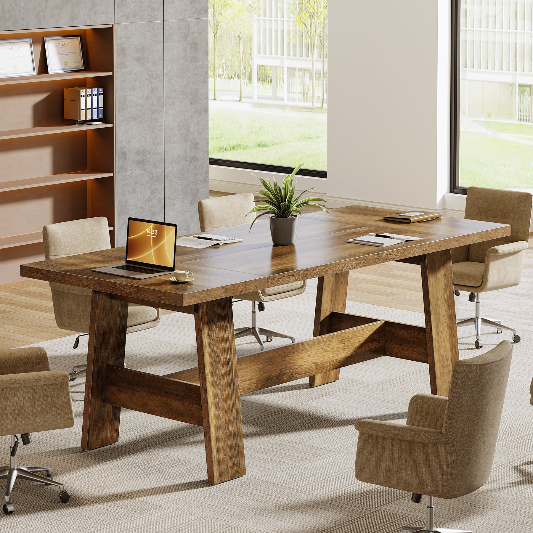 179 cm Vergadertafel, Landelijke Bureau voor Zes tot Acht Personen