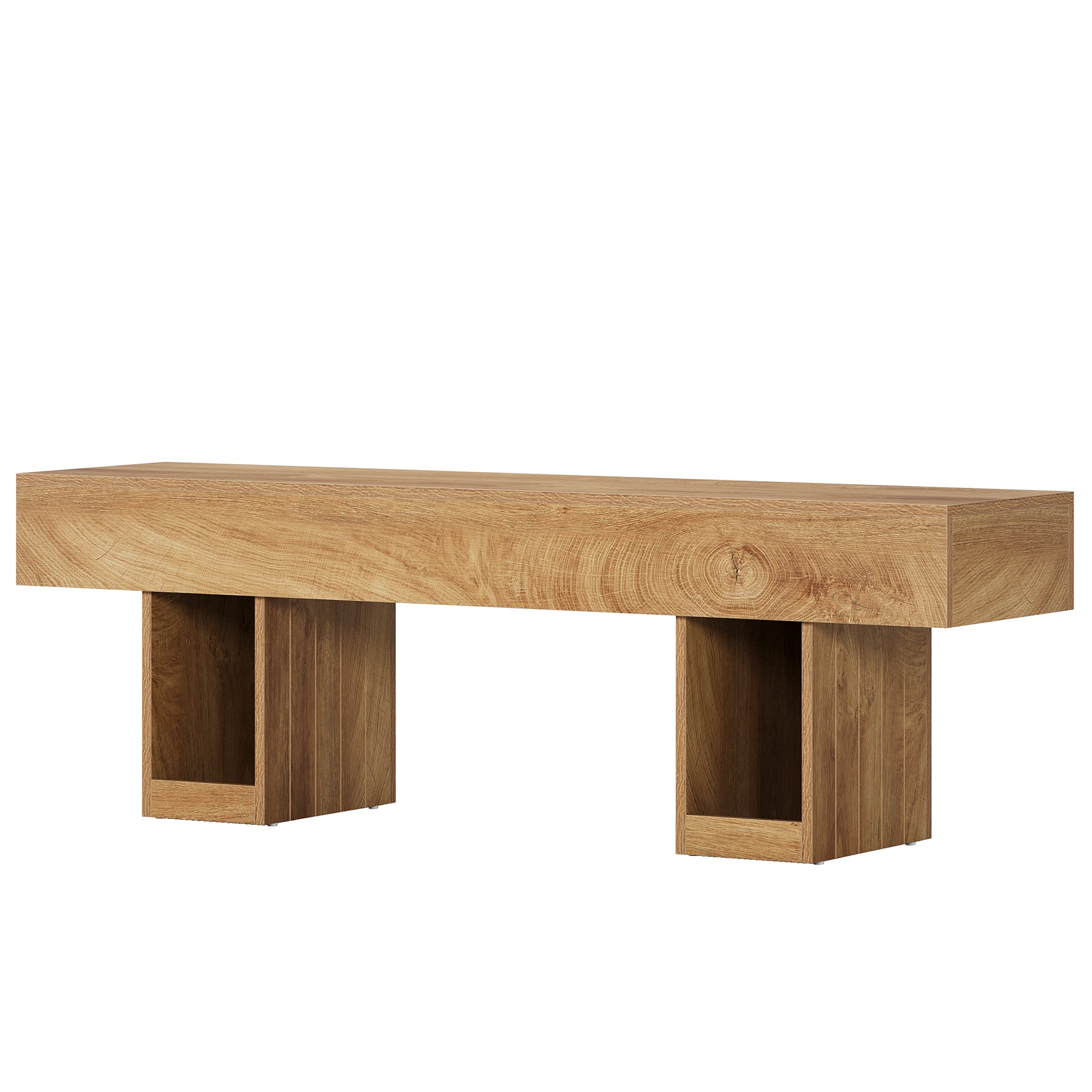 140 cm Houten Schoenenbank in Landelijke Stijl