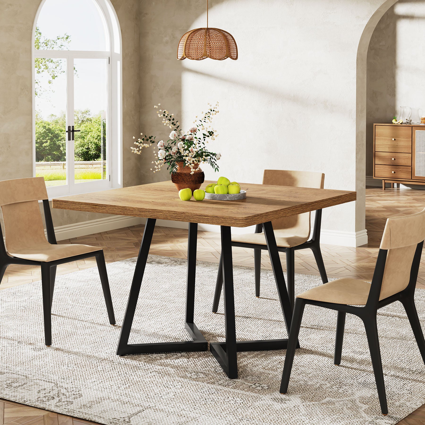 80 cm Vierkante Vergadertafel, Compact Bureau voor 2-4 Personen