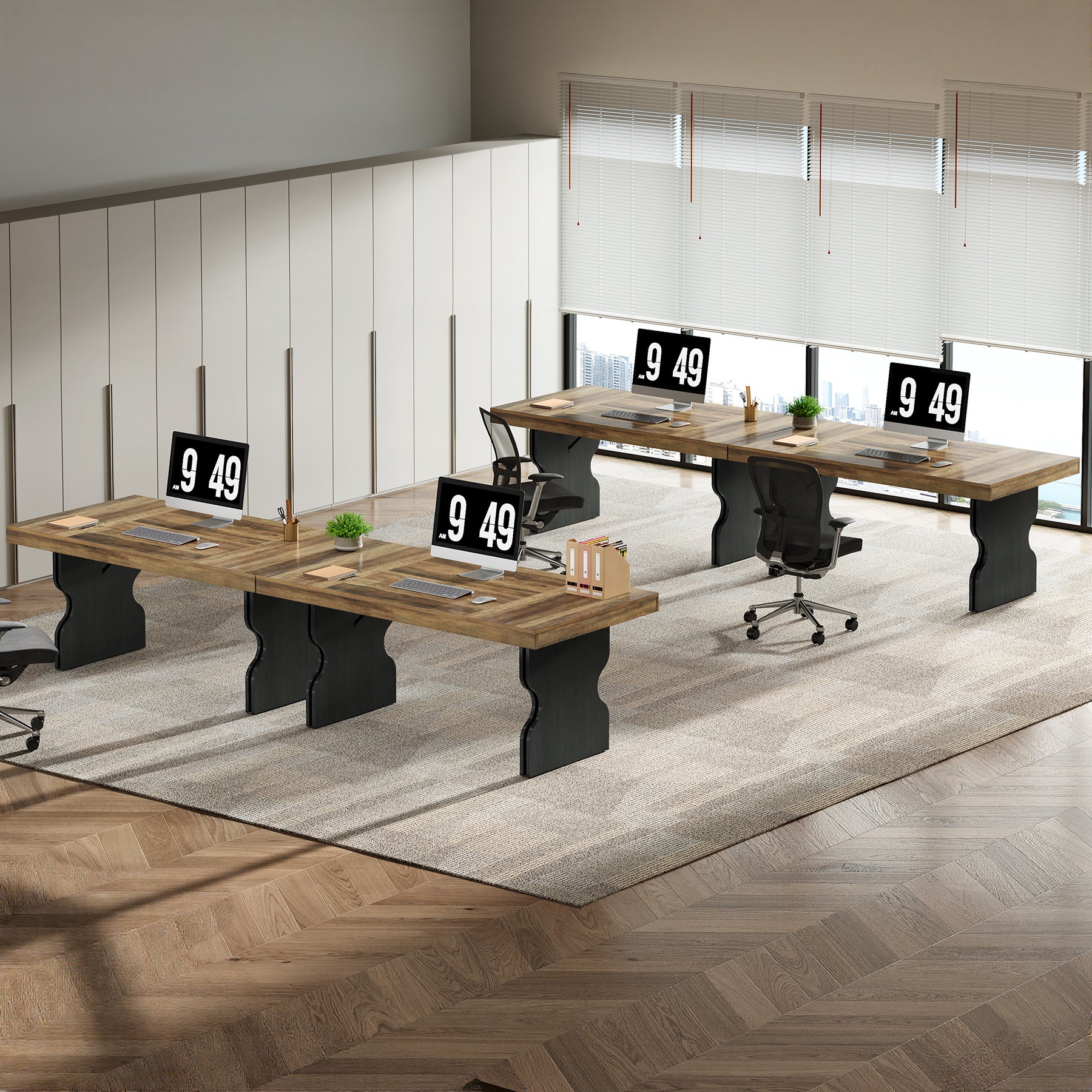 160 cm Directiebureau voor Thuiswerk, Landelijk Bureau met Zandloperpoten