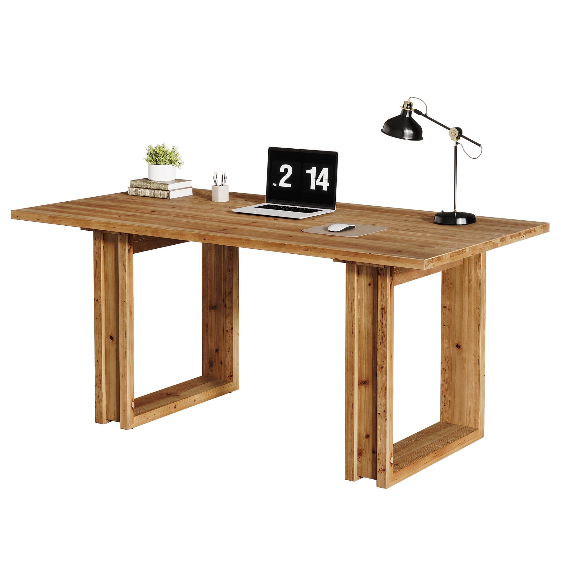 Tribesigns 160 cm directiebureau, groot massief houten bureau voor thuiskantoor