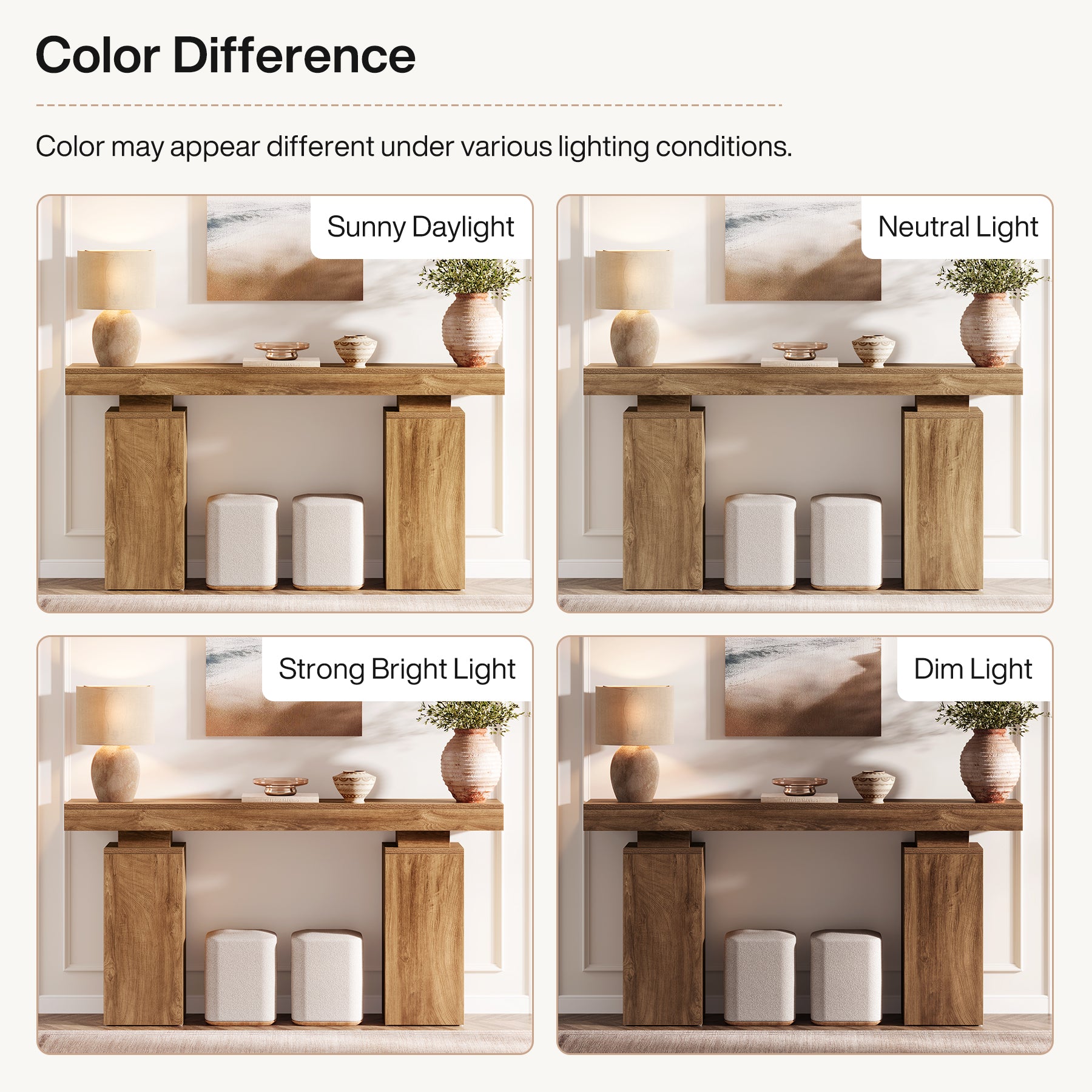 Consoletafel van 160 cm in landhuisstijl voor hal en achter de bank, moderne houten sidetable voor woonkamer en entree