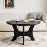 Tribesigns ronde salontafel 79 cm, moderne woonkamertafel met stabiel kruisonderstel 3