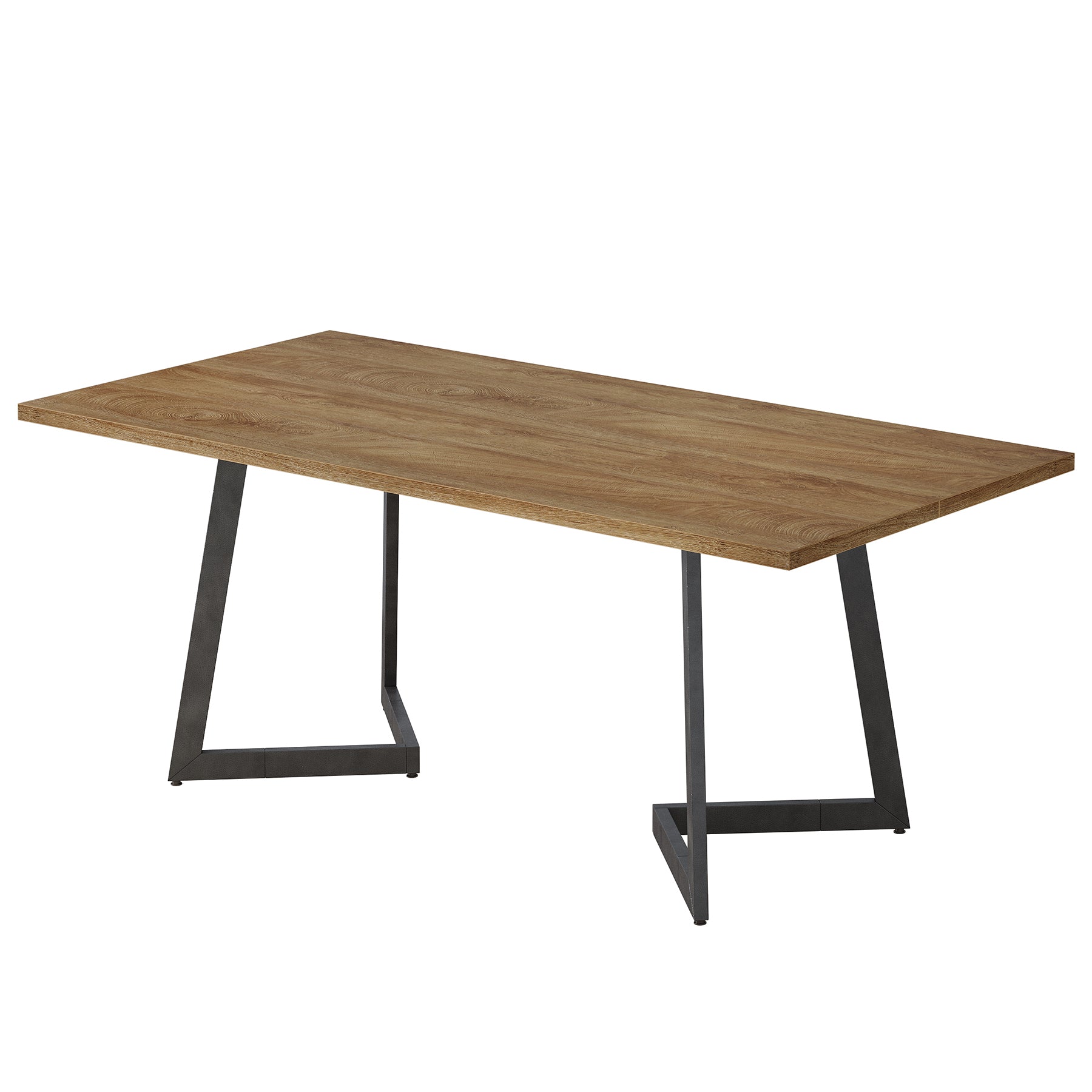 Tribesigns bureau van 158 cm, industrieel computerbureau met V-vormig metalen onderstel
