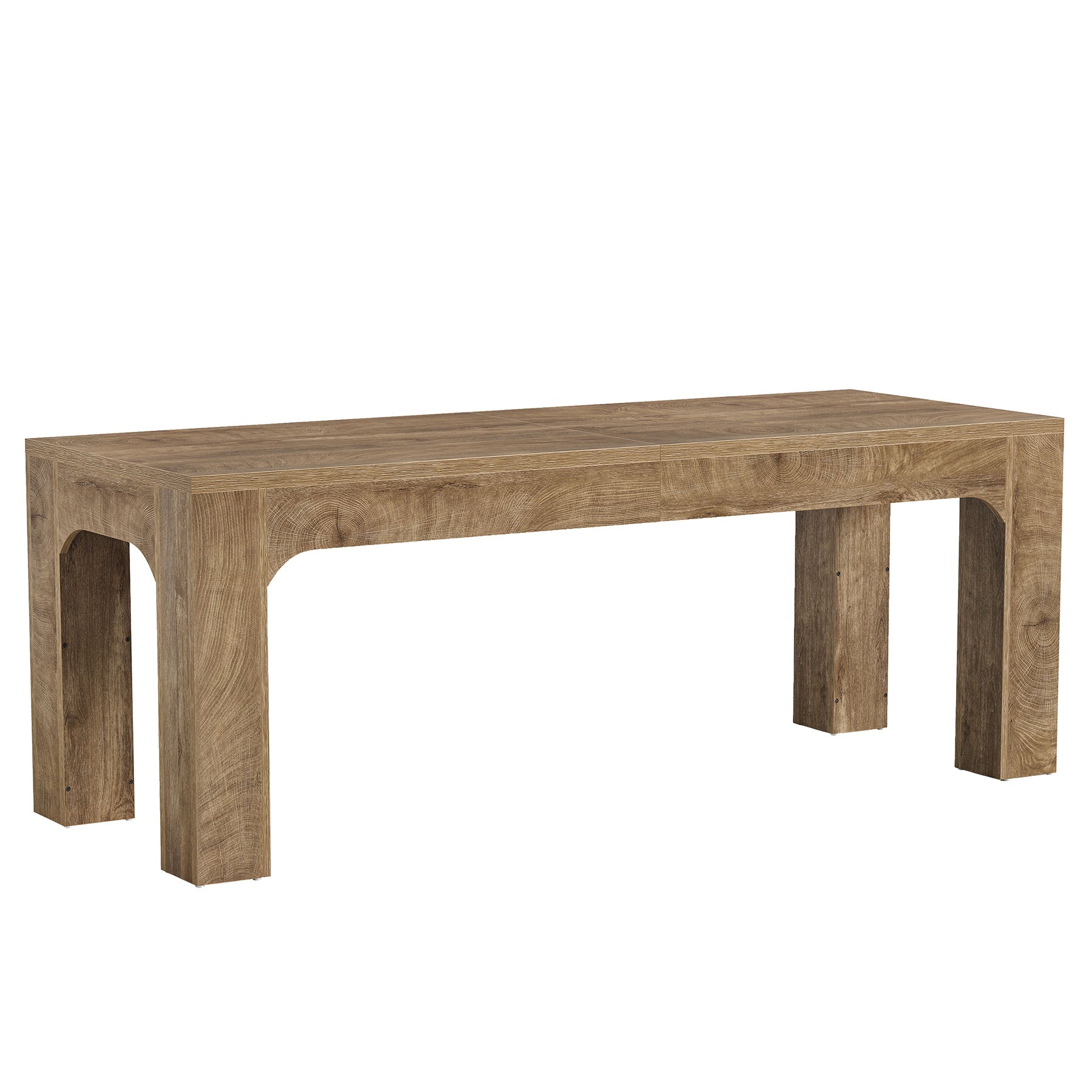 Eettafel van 180 cm voor 4–6 personen, rechthoekige eettafel in landelijke stijl met stevige poten