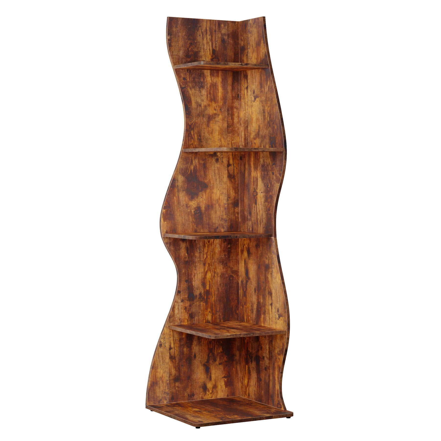 Tribesigns Golvende Hoekwandplanken Set, creëer een unieke hoek in uw woonkamer