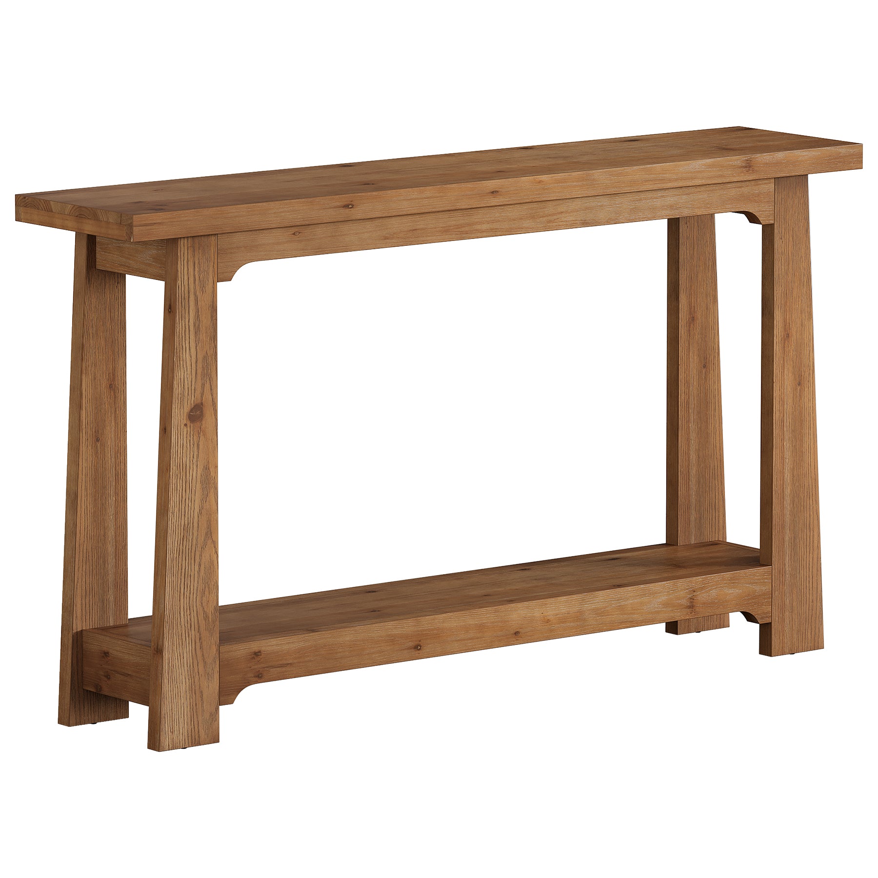140 x 30 x 80 cm Tribesigns massief houten consoletafel met verdikt tafelblad, landelijke sidetable voor hal woonkamer en achter de bank