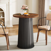 60 cm Ronde Eettafel, Moderne Keukentafel Met Metalen Voet Voor Kleine Ruimtes 3