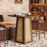 80 x 80 cm Tribesigns vierkante bistrotafel met voetstuk, bartafel voor thuisbar woonkamer en kleine ruimtes 3