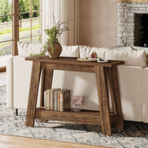 41.3" Console Table, 2 - Tier Farmhouse Sofa Entryway Table with Storage Tribesigns 3