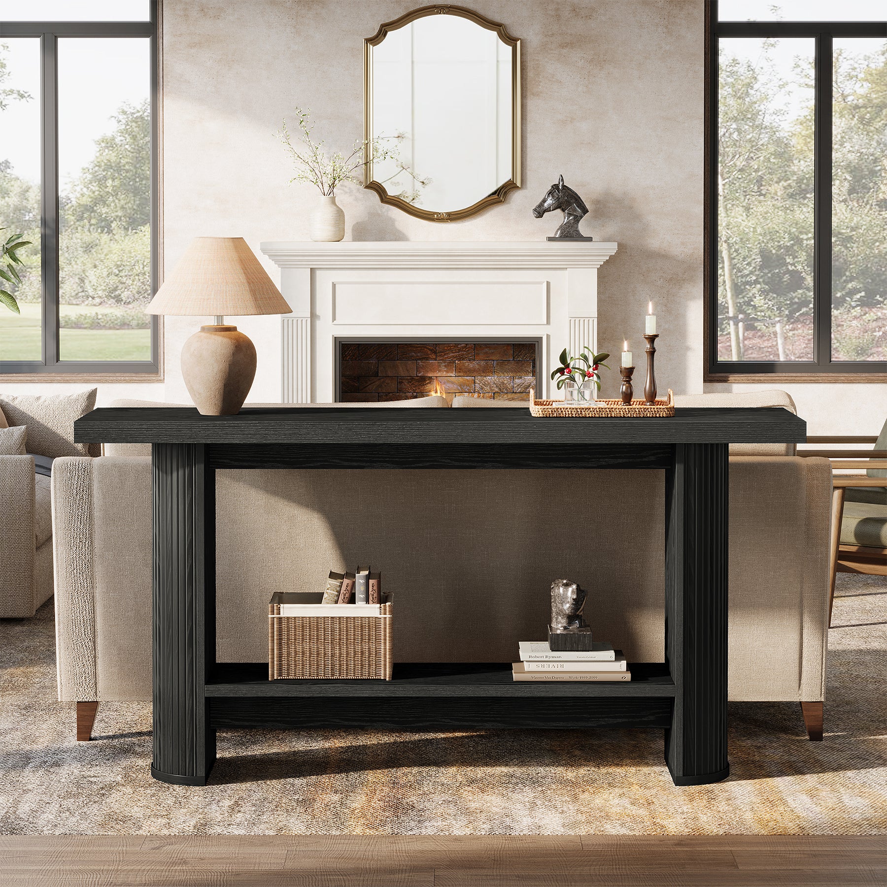140 cm Console Tafel, Moderne Sofa Tafel Entreetafel