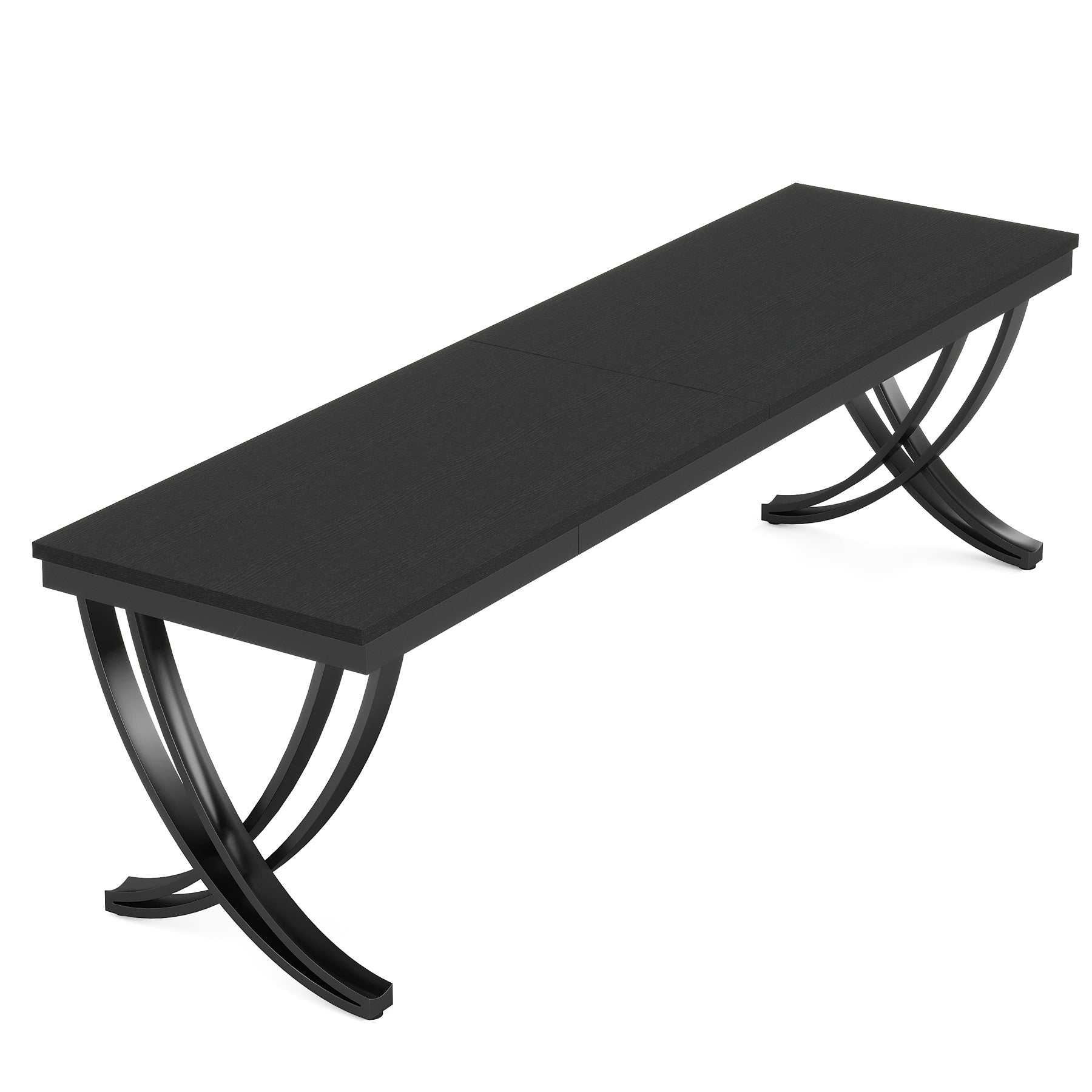 200 cm Bureau voor Twee Personen, Landelijke Computer Tafel met Stijlvolle Poten