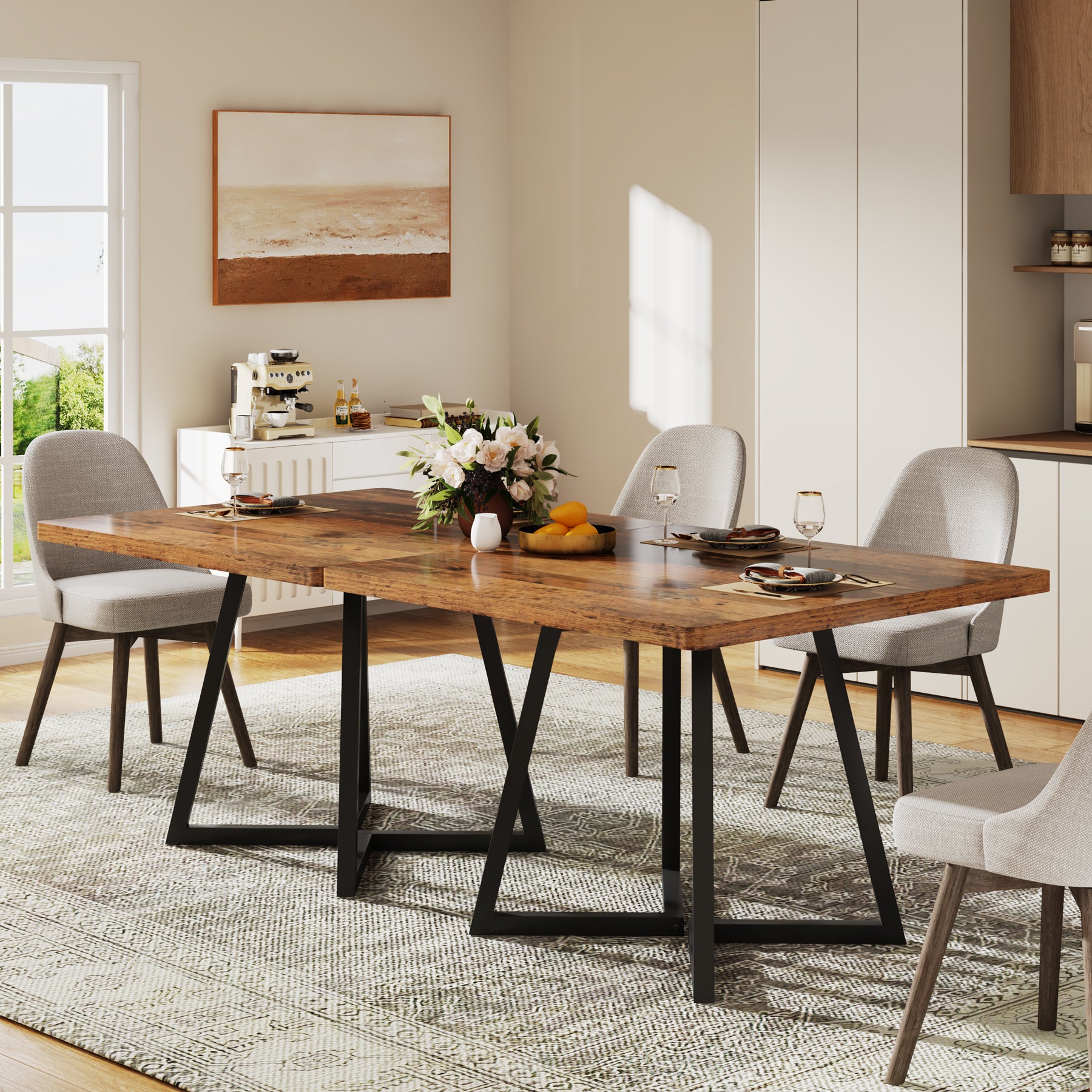 80 cm Vierkante Vergadertafel, Eettafels voor 2-4 Personen