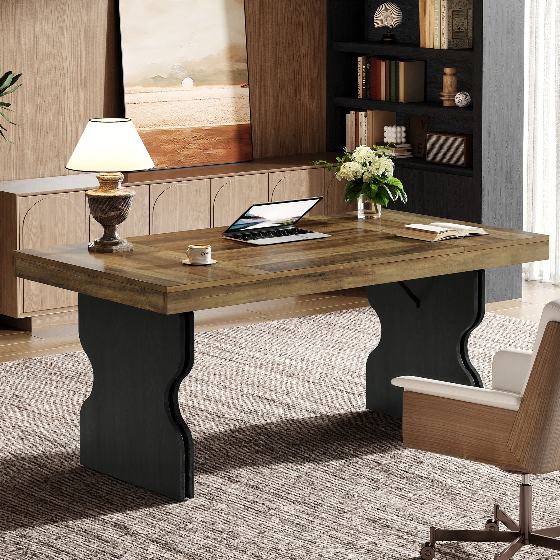 160 cm Directiebureau voor Thuiswerk, Landelijk Bureau met Zandloperpoten