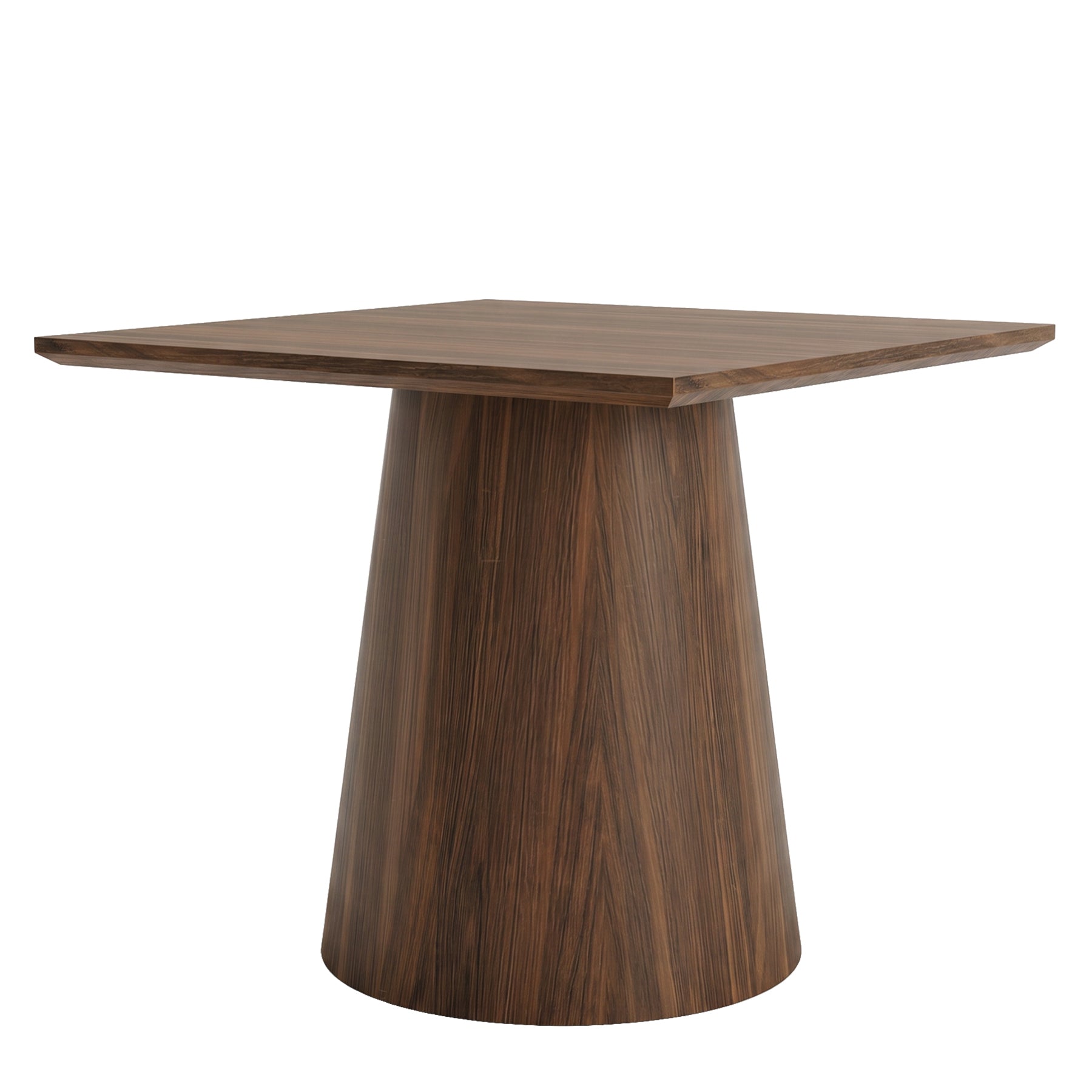 80 cm Tribesigns vierkante vergadertafel met verdikt tafelblad, houten kantoortafel voor 4 personen