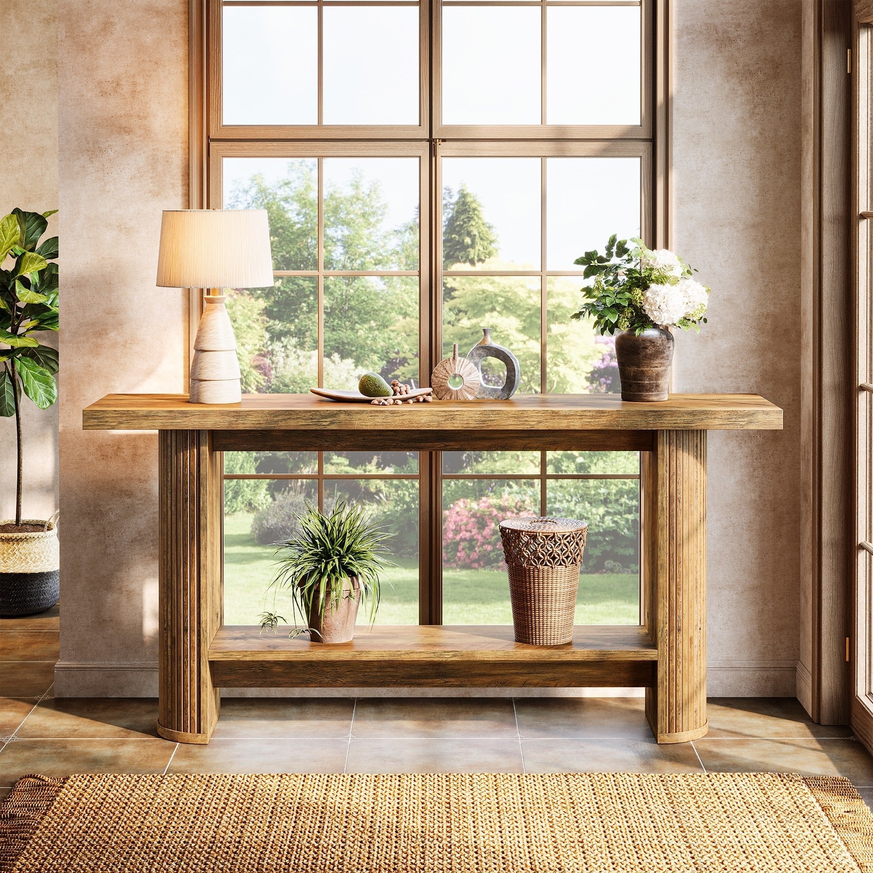 55.12" Console Table, Modern Sofa Table Entrance Table Tribesigns