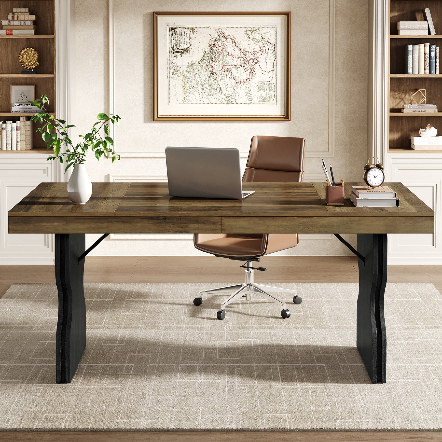 160 cm Directiebureau voor Thuiswerk, Landelijk Bureau met Zandloperpoten