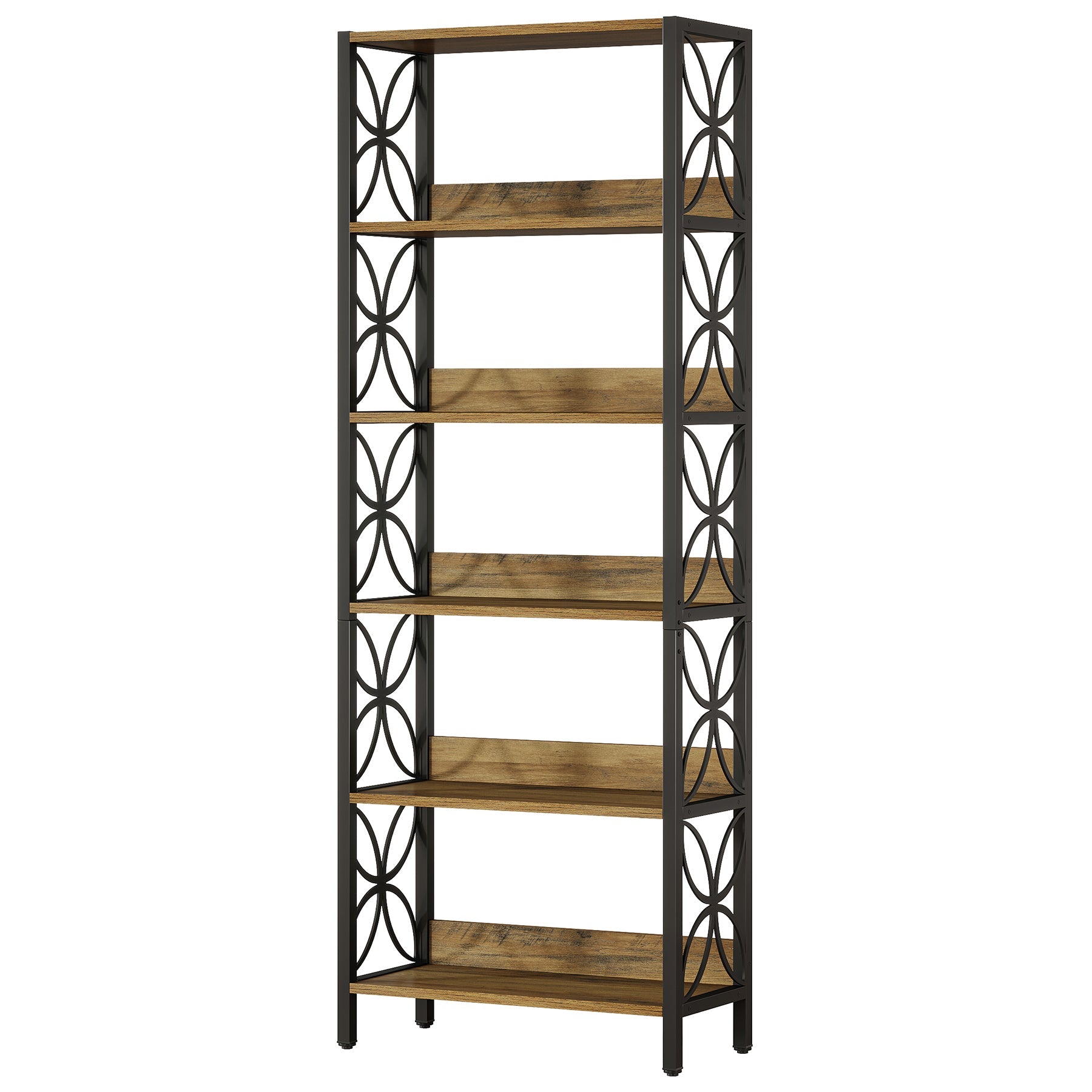 180 cm Hoge Boekenkast, Industriële Boekenplank Met 6 Planken En Metalen Frame