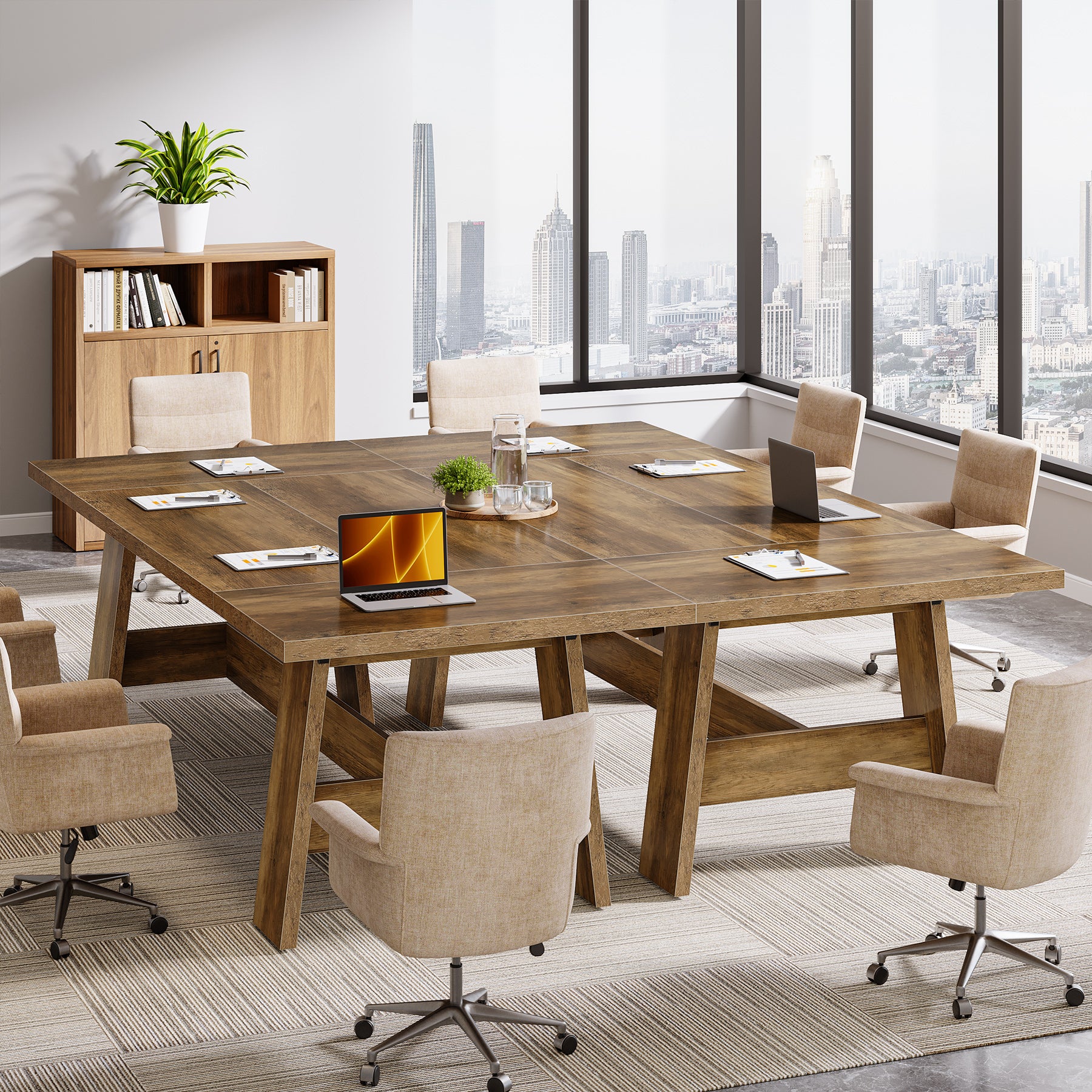 179 cm Vergadertafel, Landelijke Bureau voor Zes tot Acht Personen