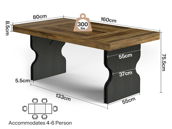 160 cm Directiebureau voor Thuiswerk, Landelijk Bureau met Zandloperpoten