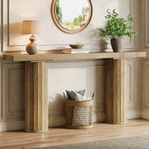 160 cm Consoletafel, Lange Boerenstijl Sofatafel voor Woonkamer, Smalle Entreetafel voor Hal of Gang 3