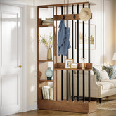 Tribesigns 180 cm Roomdivider Kast, Vrijstaande Scheidingswand met Haken 3