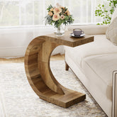 65 cm C-Vormige Bijzettafel, Tribesigns Smalle Sofa Tafel voor Woonkamer 3
