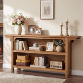 63" Console Table, 3-Tier Narrow Sofa Table with Storage Shelves for Hallway 3