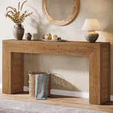 63" Console Table,Farmhouse Sofa Table Entry Table for Hallway#Kleur_Donkerbruin 3