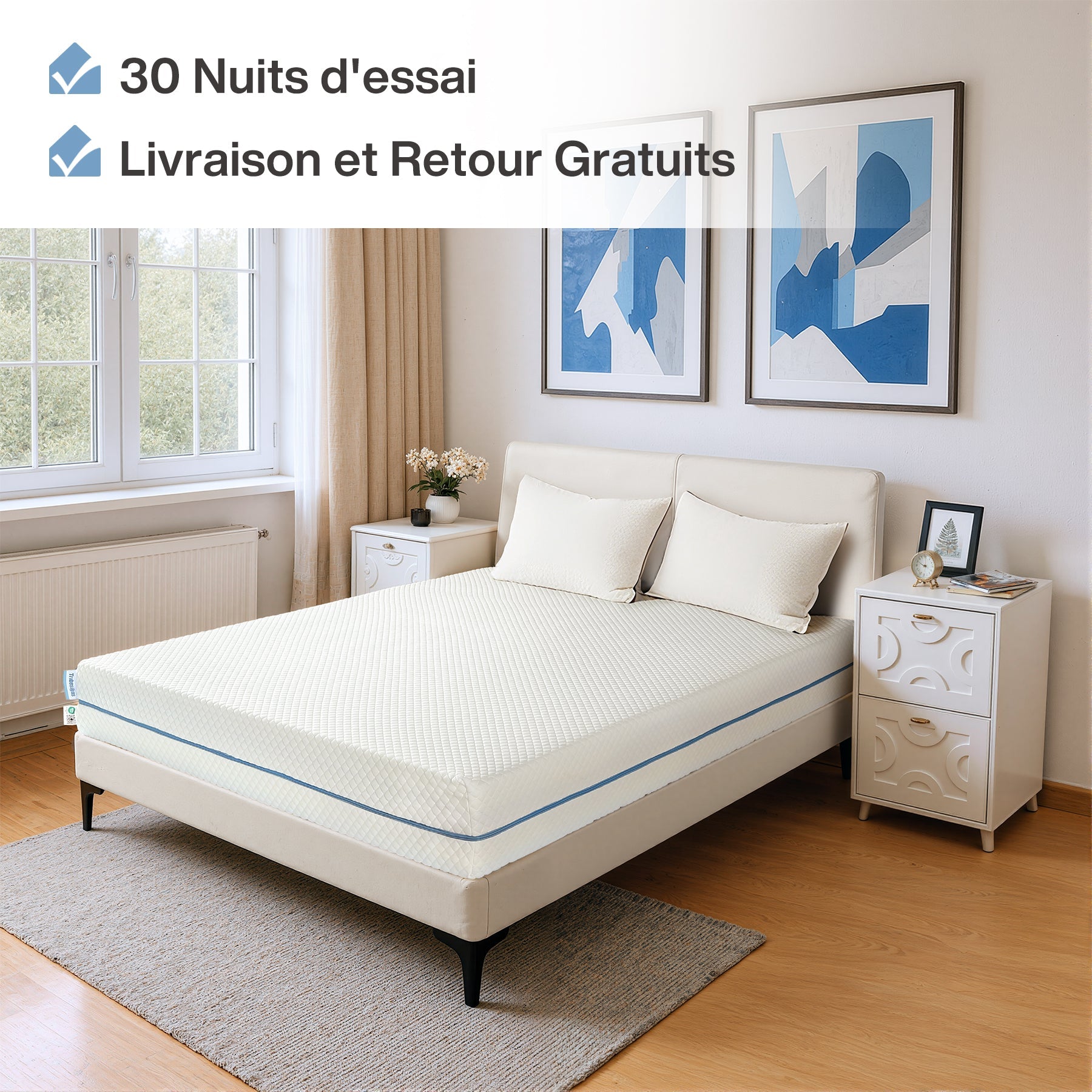 90x200 cm Tweezijdige Matrassen, Ergonomisch S-Vorm Ontwerp met Medium Stevigheid