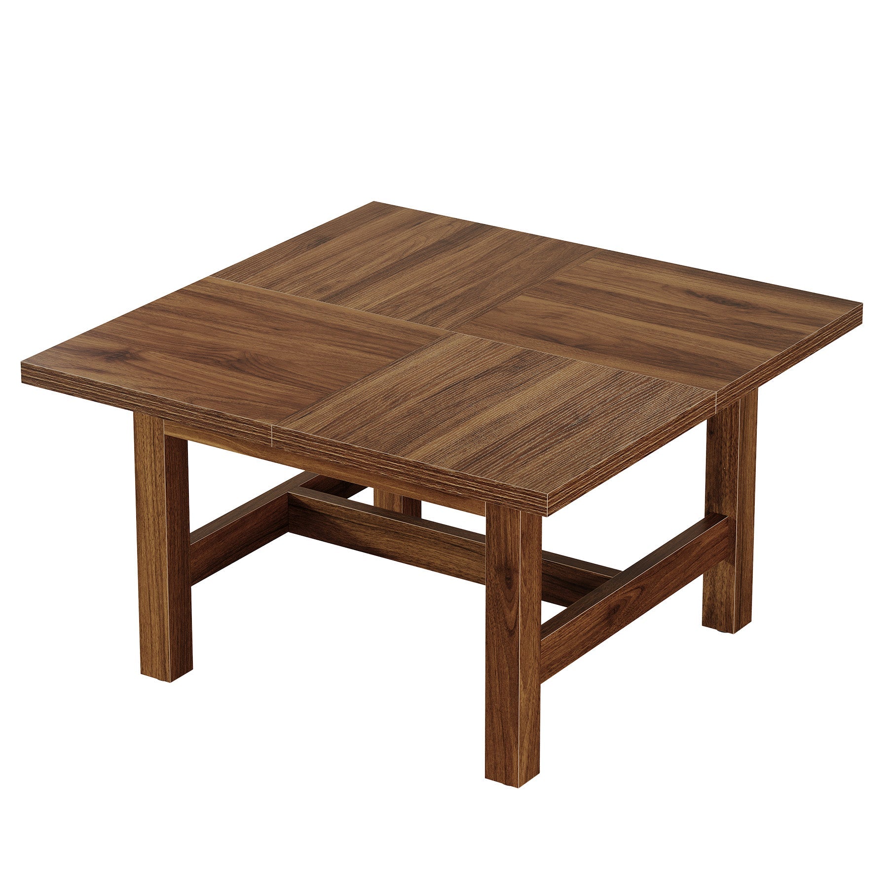 Tribesigns vierkante salontafel 79 cm, woonkamertafel met stevige poten en ruim tafelblad