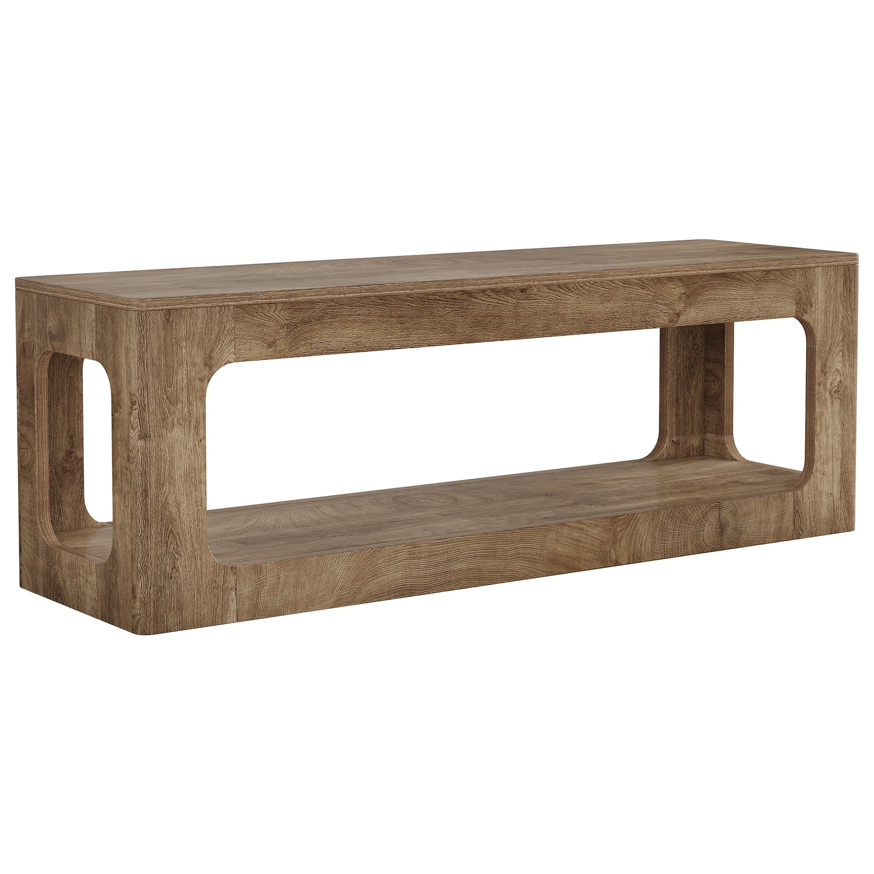 Tribesigns tv-meubel van 160 cm in landelijke stijl, tv-kast voor 55–75 inch televisies met 2 niveaus