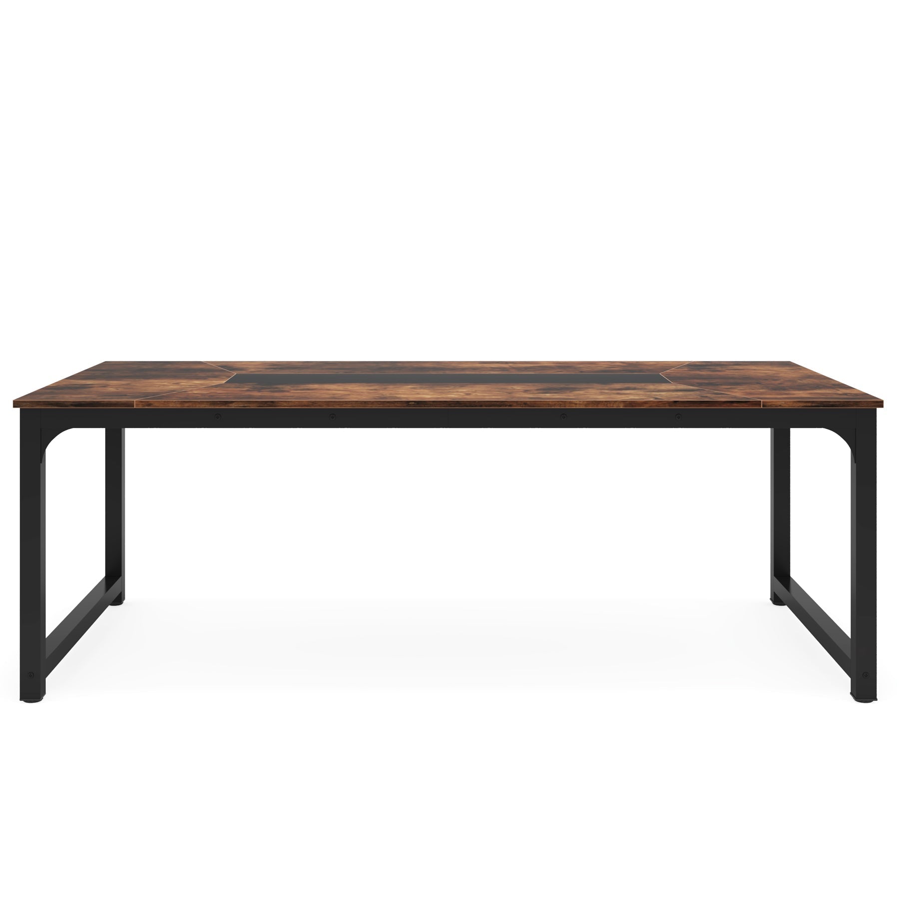 Industriële Eettafel Met Massief Houten Blad, Geschikt Voor 6 Tot 8 Personen in Keuken of Woonkamer