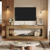 Tribesigns tv-meubel van 160 cm in landelijke stijl, tv-kast voor 55–75 inch televisies met 2 niveaus 3