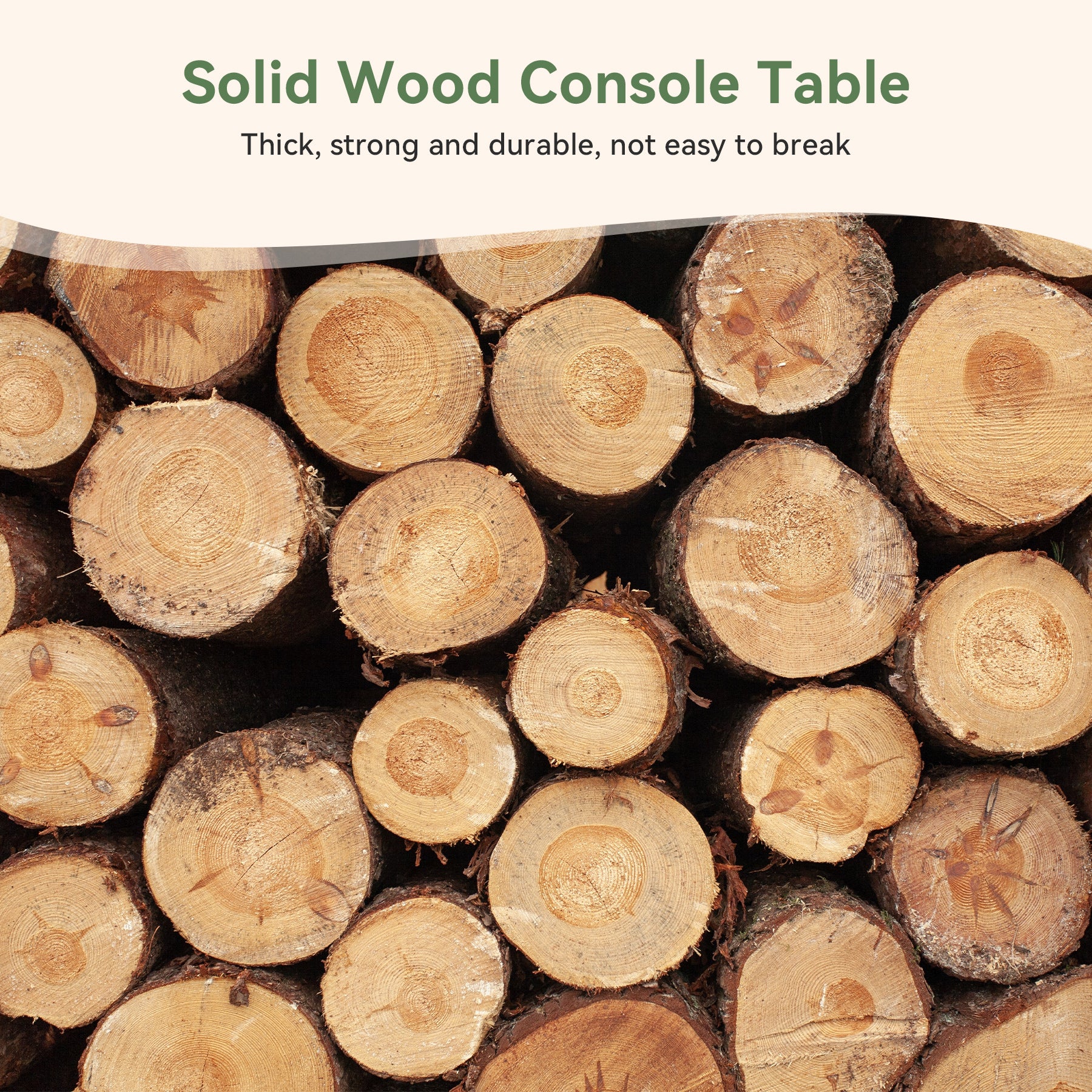 160 cm Houten Consoletafel met 2-Laags Opbergruimte, Lange Sofa Tafel voor Entree