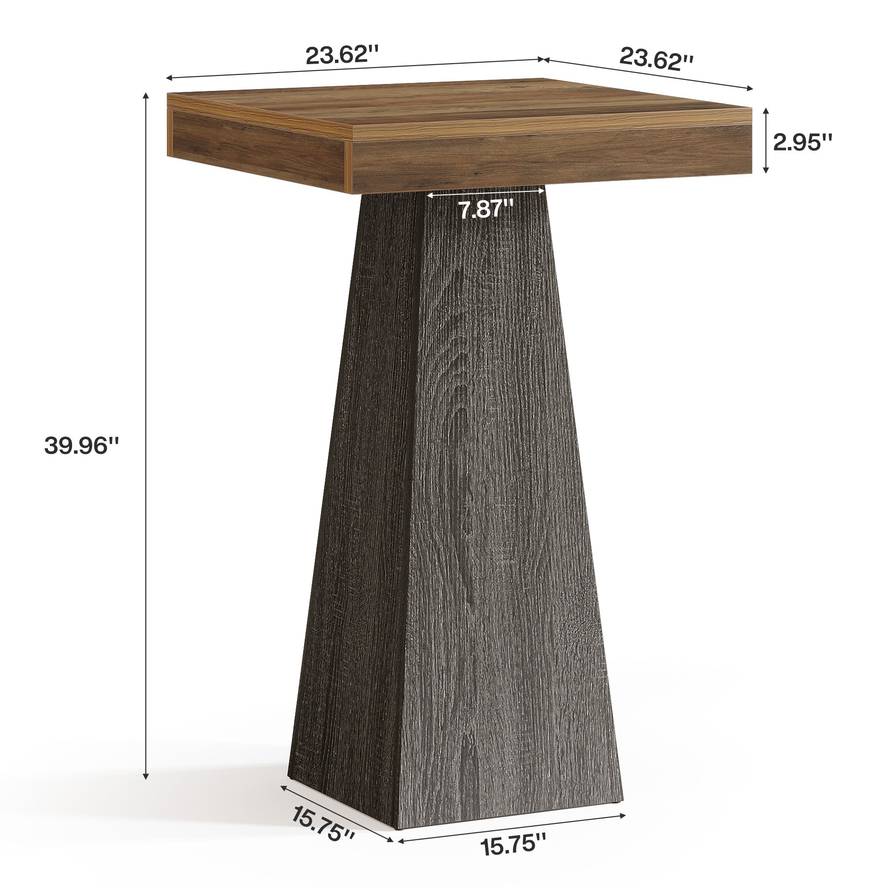 Tribesigns 102 cm Bartafel, Hoge Bistrotafel voor Kleine Ruimtes