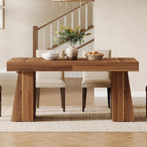 140 cm Tribesigns Eettafel, Mid-Century Moderne Keukentafel voor 4-6 Personen 3