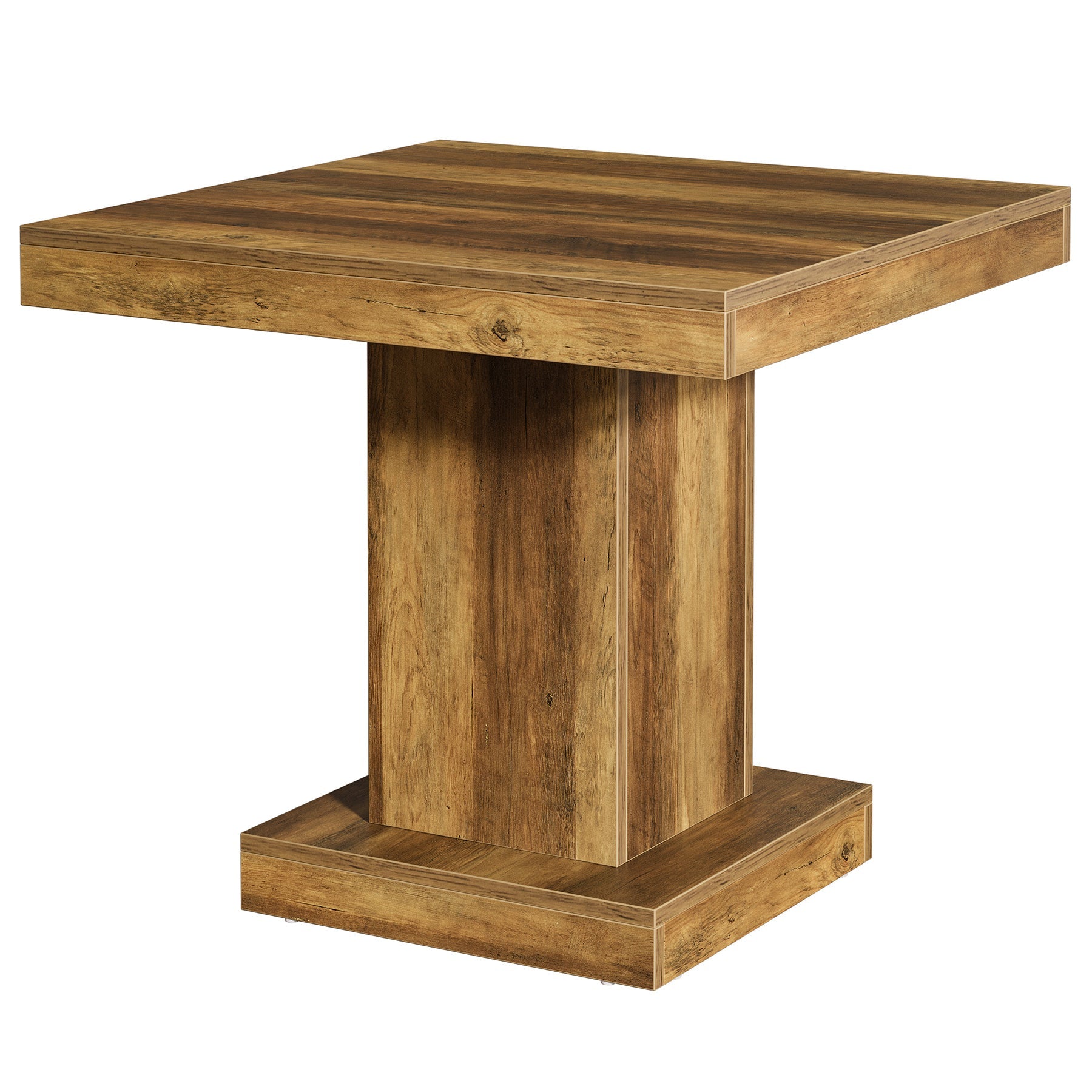 Tribesigns Vierkante Eettafel 80 cm voor 4 Personen, Rustieke Houten Keukentafel met Stevige Basis, Ideaal voor Kleine Ruimtes