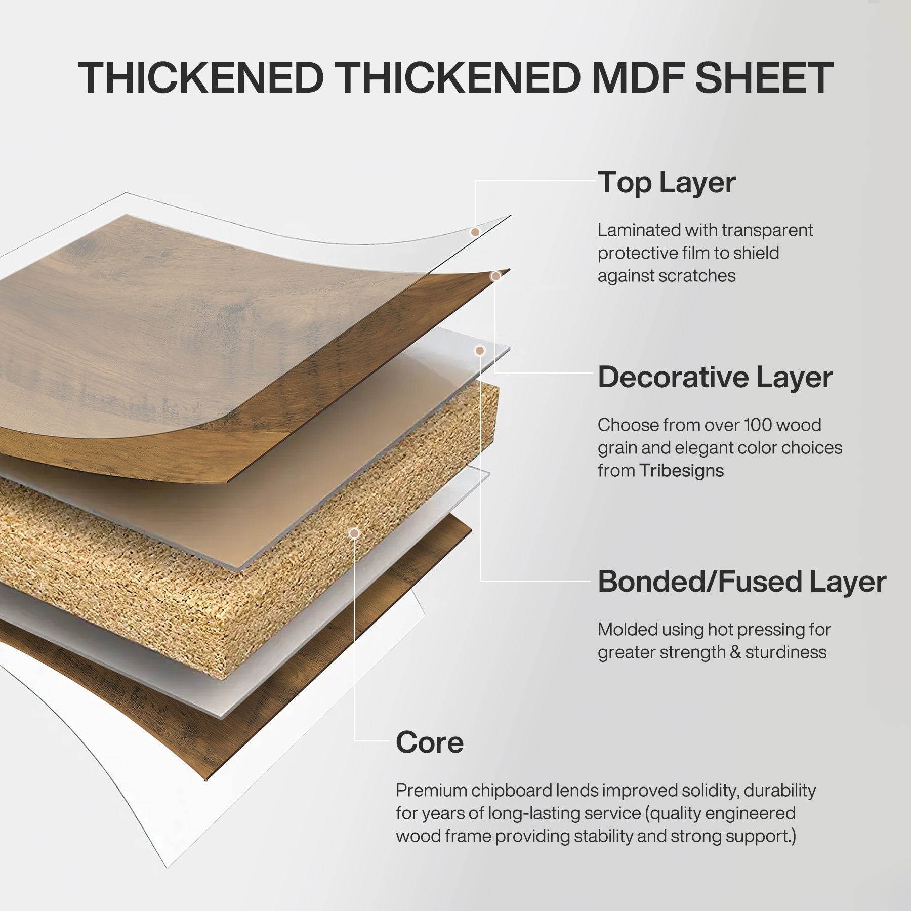 Ronde salontafel van 80 cm met opbergniveau, houten tafel met metalen frame voor woonkamer