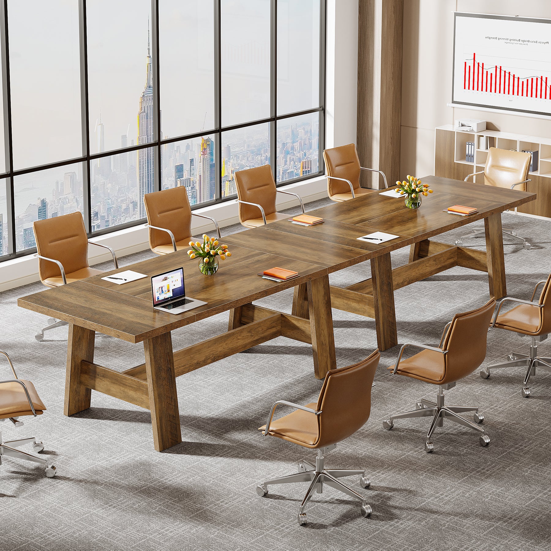 179 cm Vergadertafel, Landelijke Bureau voor Zes tot Acht Personen