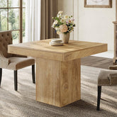 100 cm Eettafel voor 4 Personen, Vierkante Keukentafel voor Eetkamer en Woonkamer 3