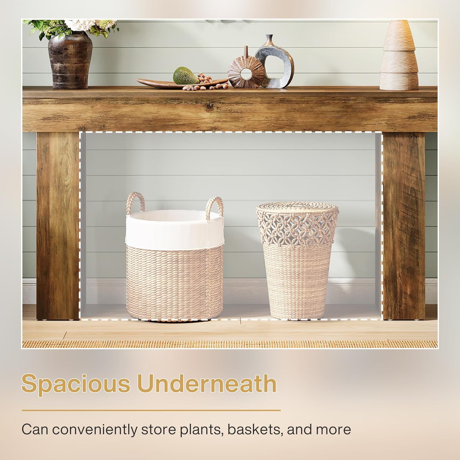 160 cm Consoletafel, Moderne Bureautafel voor Hal, Woonkamer en Slaapkamer