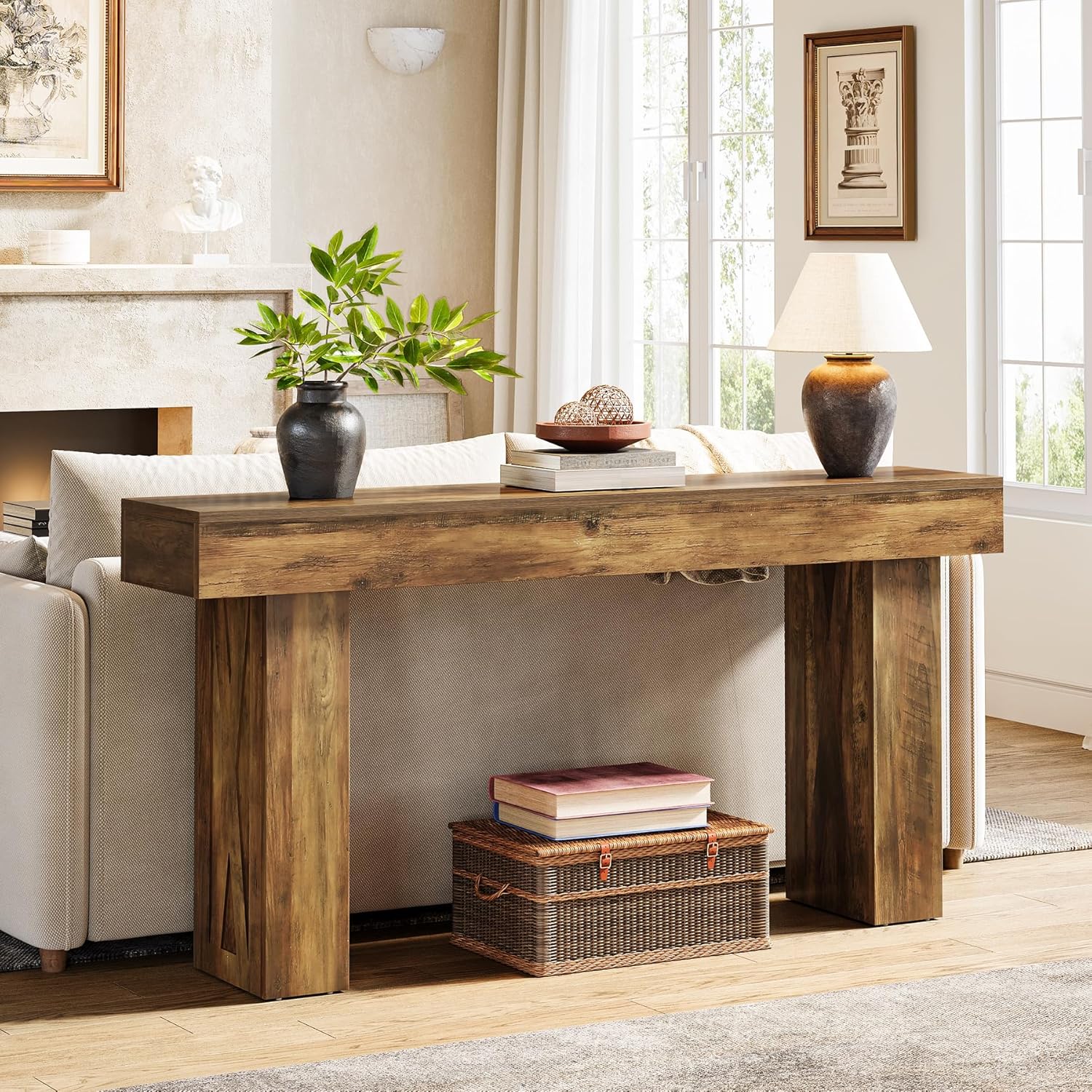 160 cm Consoletafel, Moderne Bureautafel voor Hal, Woonkamer en Slaapkamer