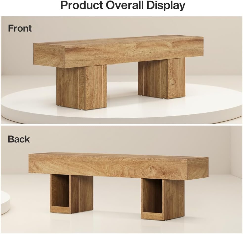 Tv-meubel voor 140 cm Tv in Landelijke Stijl, Licht Houten Lage Tv-console voor Woonkamer