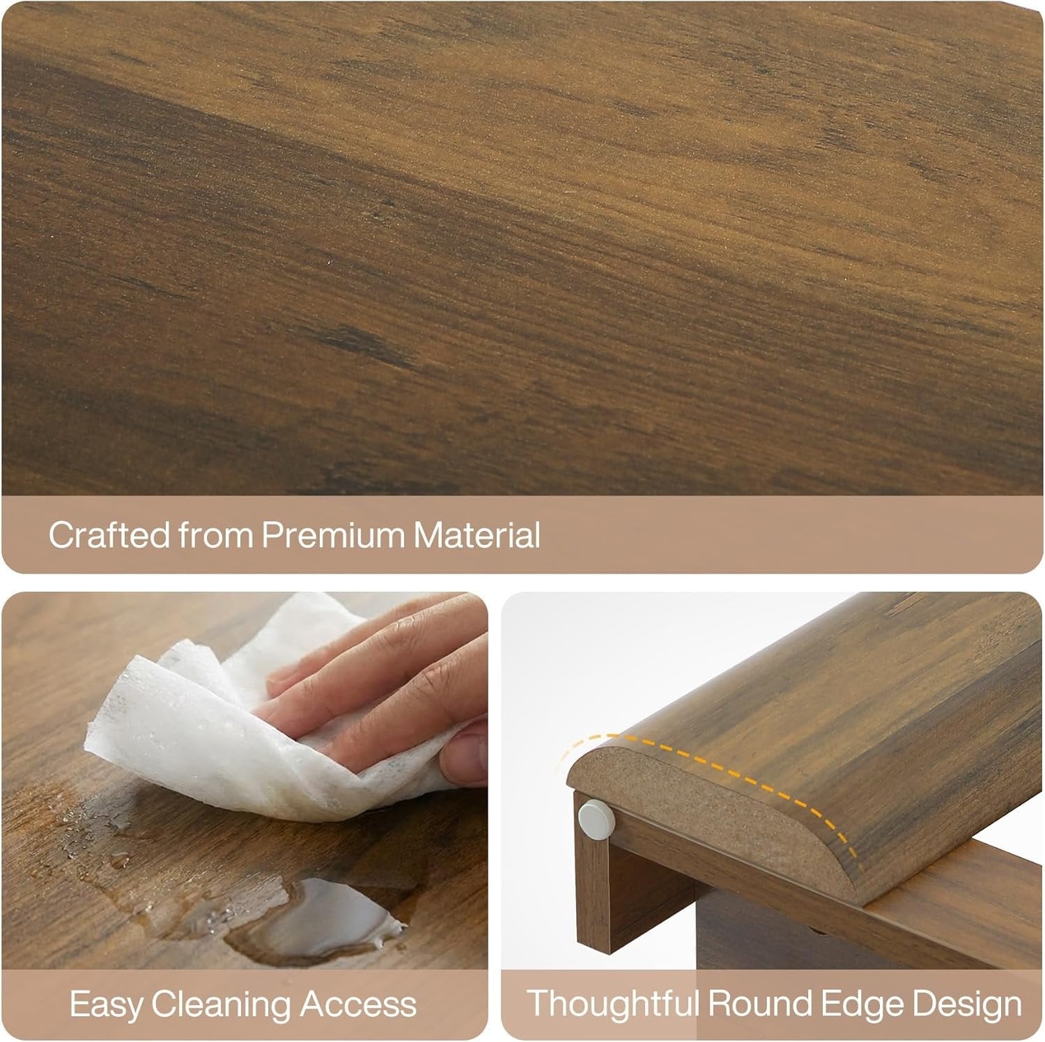 Boekenkast van 180 cm met 6 Lagen, Vrijstaande Open Opbergrekken in Rustiek Bruin