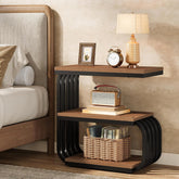 Tribesigns Smalle Nachtkastje met 3 Lagen in Industrieel Design 3