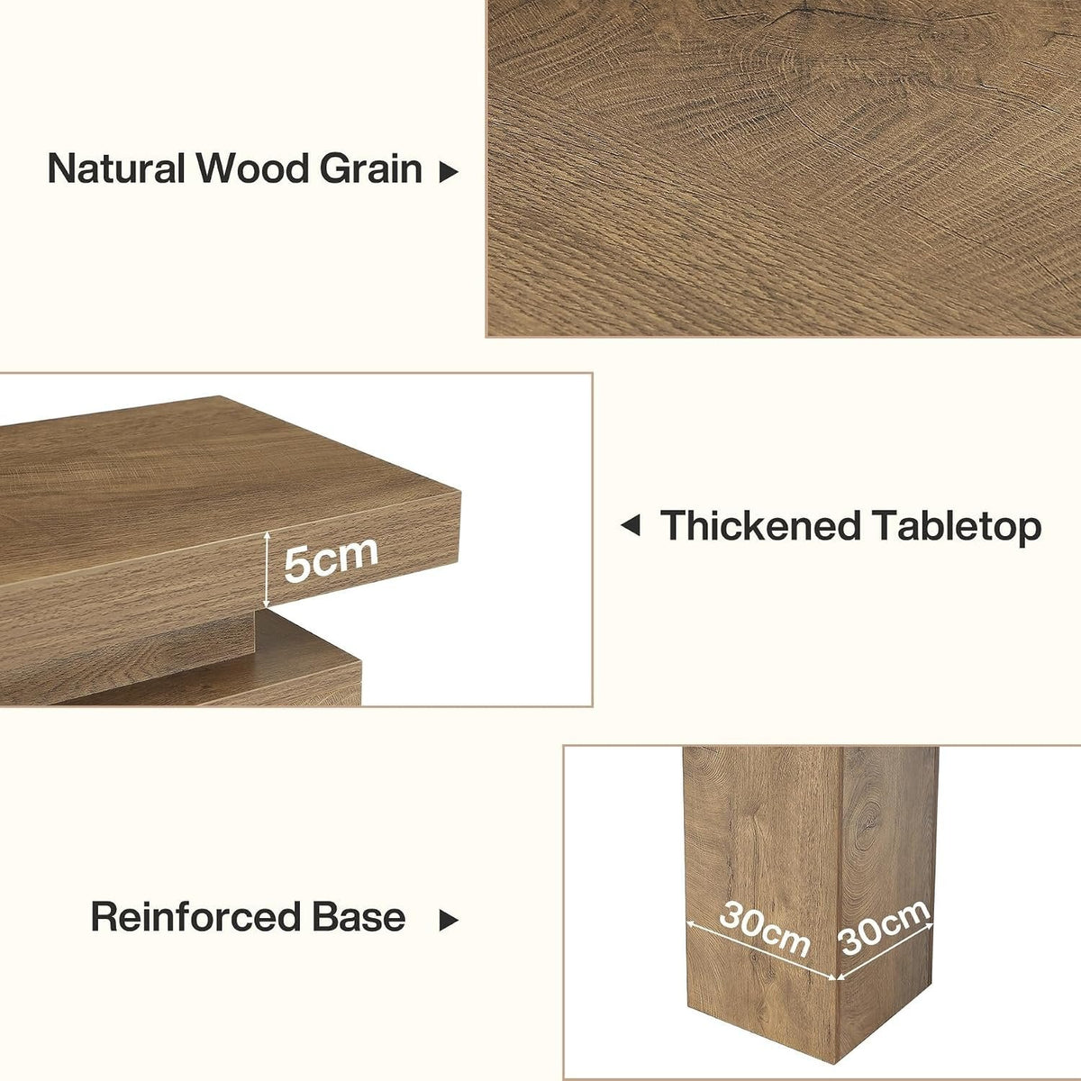 Tribesigns 160 cm consolentafel met modern geometrisch design en natuurlijke houtlook