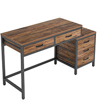 100 cm Schminktafel met 5 Laden, Grijze Opbergmeubel zonder Spiegel voor Vrouwen